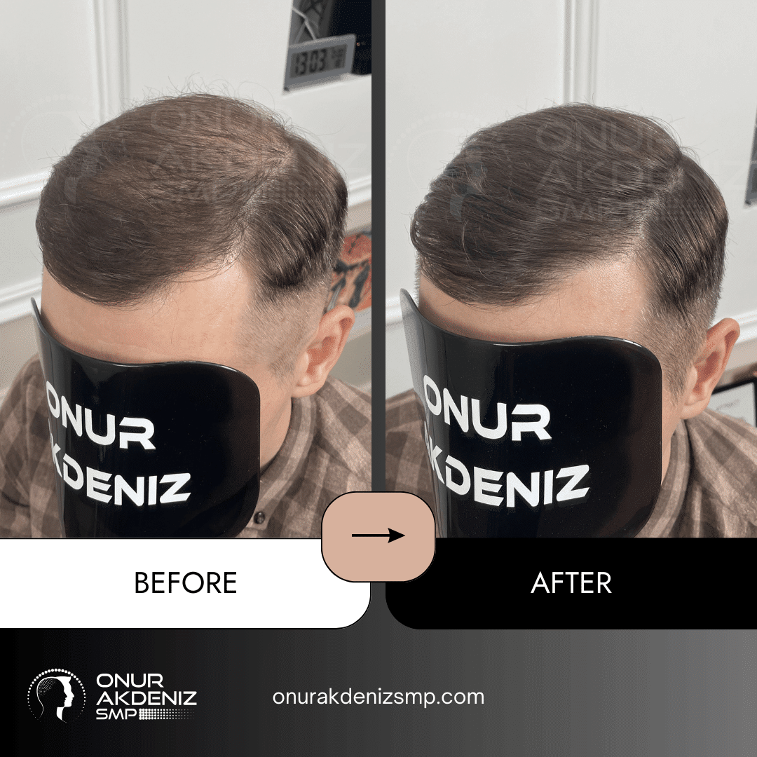 Onur Akdeniz SMP 109 Before and After Hair Densification for Men Onur Akdeniz SMP Istanbul Turkey 58