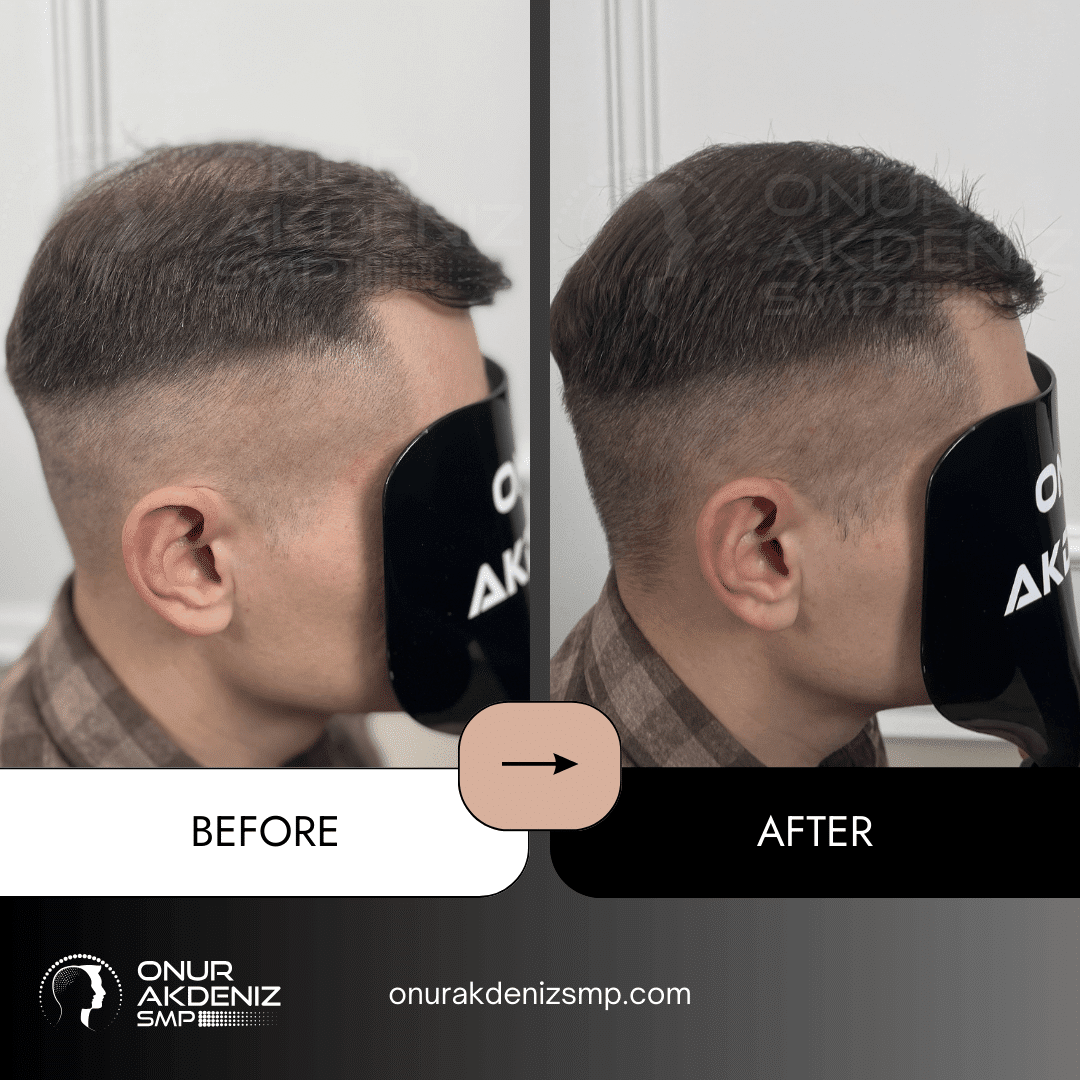 Onur Akdeniz SMP 110 Before and After Hair Densification for Men Onur Akdeniz SMP Istanbul Turkey 59