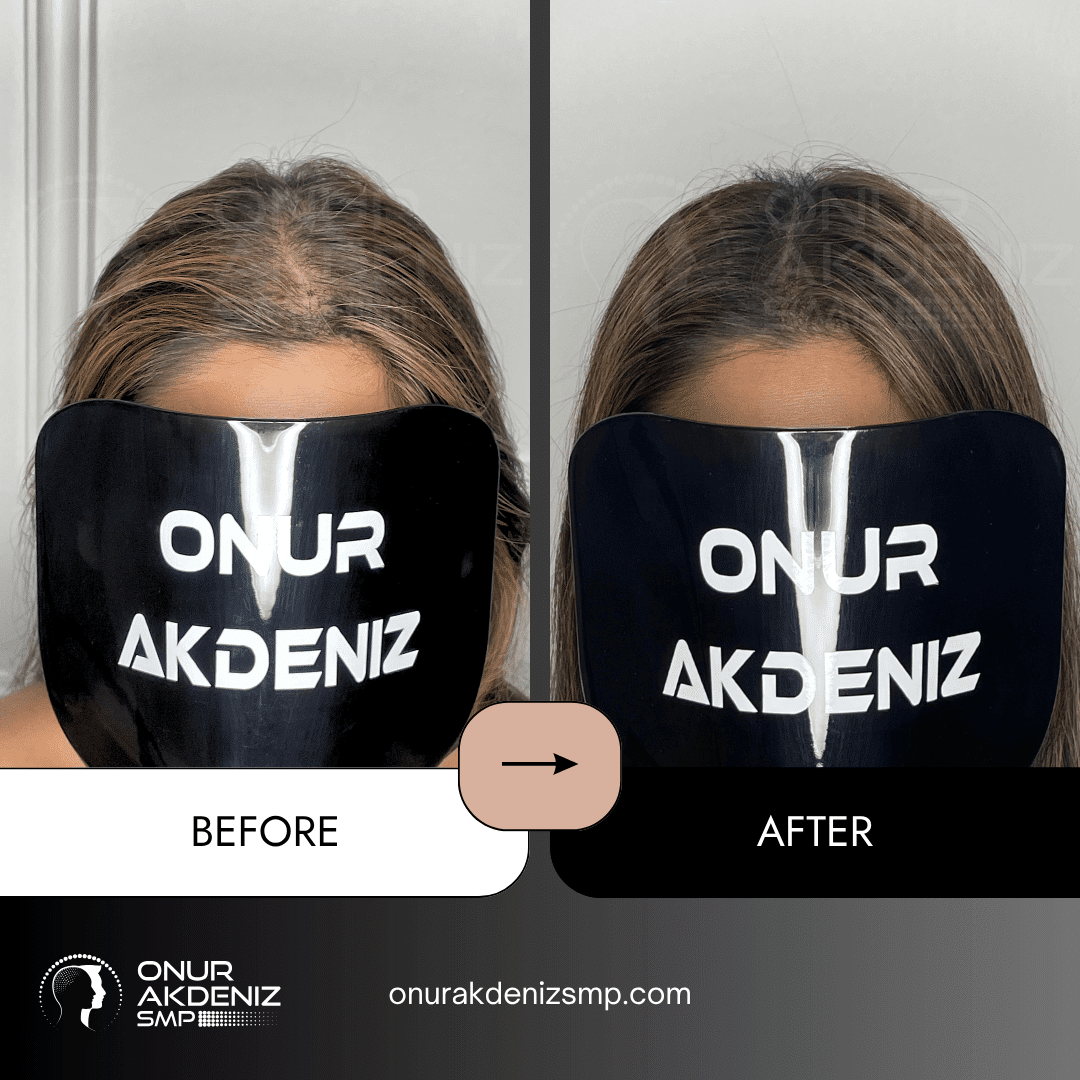 Onur Akdeniz SMP 191 Before and After Hair Densification for Women Onur Akdeniz SMP Istanbul Turkey 12