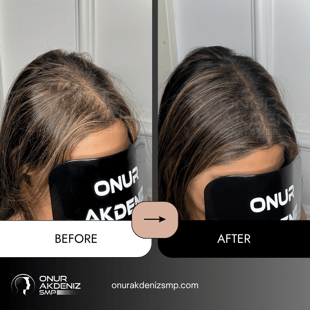 Onur Akdeniz SMP 193 Before and After Hair Densification for Women Onur Akdeniz SMP Istanbul Turkey 14