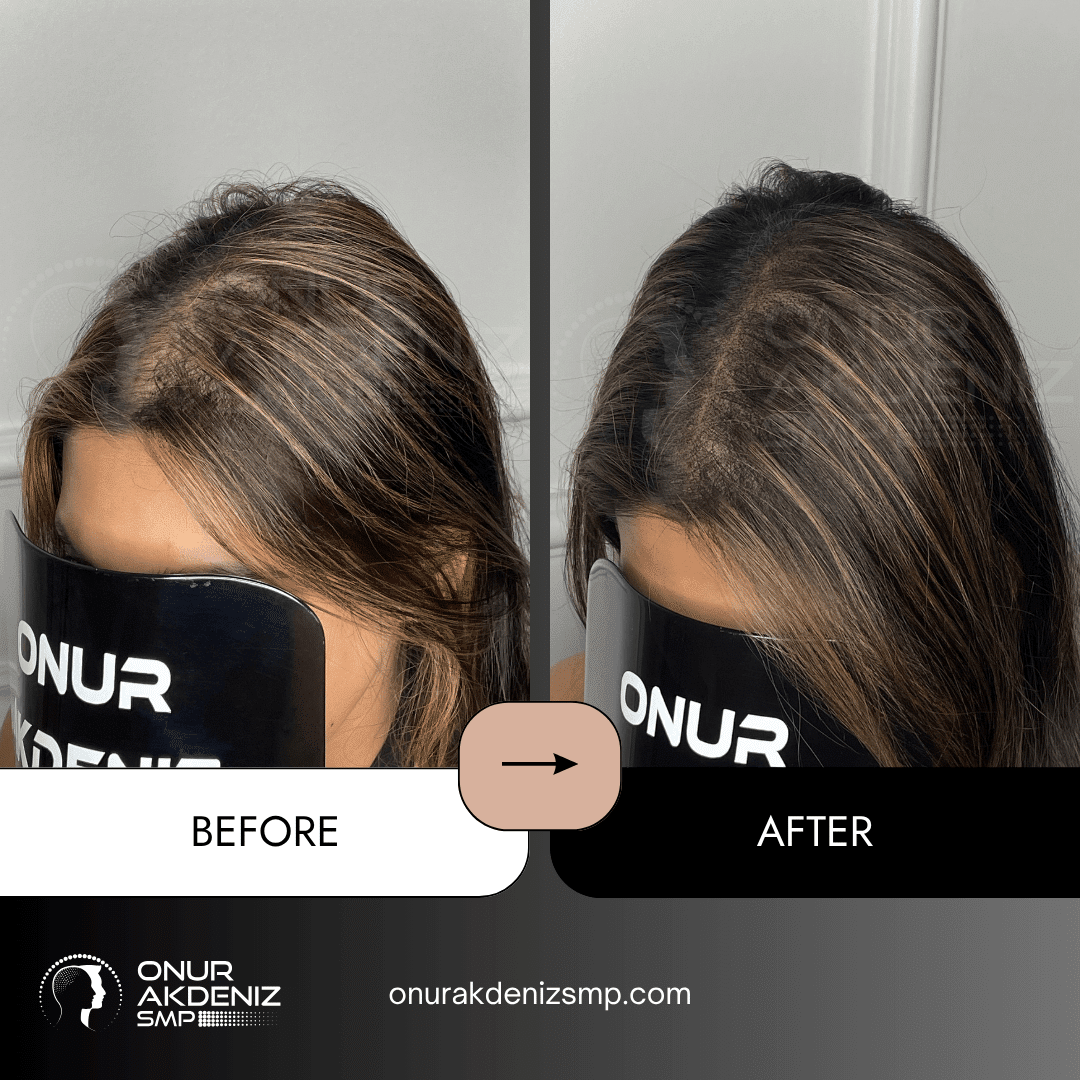 Onur Akdeniz SMP 194 Before and After Hair Densification for Women Onur Akdeniz SMP Istanbul Turkey 15