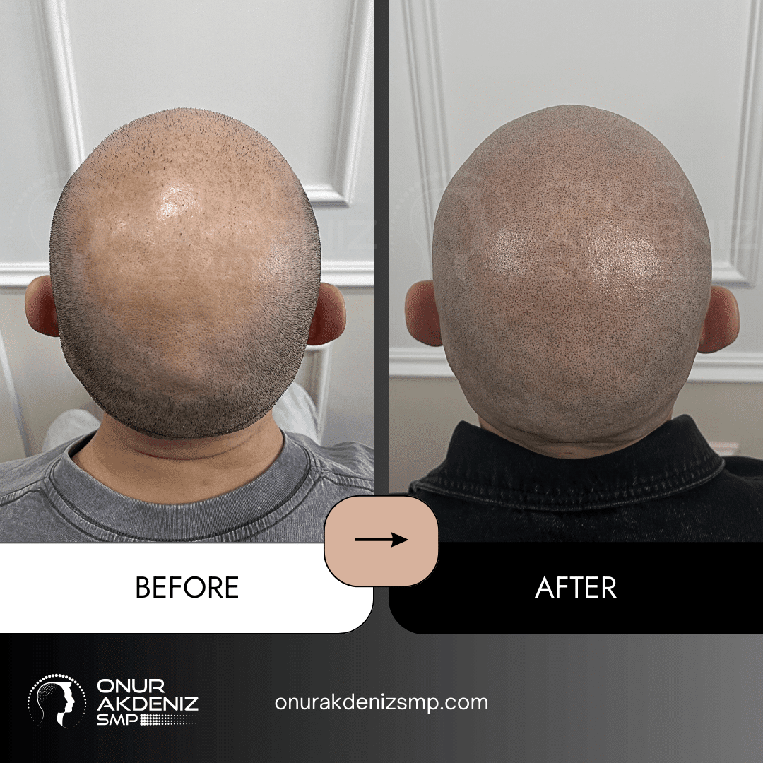 Before and After Scalp Micropigmentation for a Shaved Look Onur Akdeniz SMP Istanbul Turkey 142